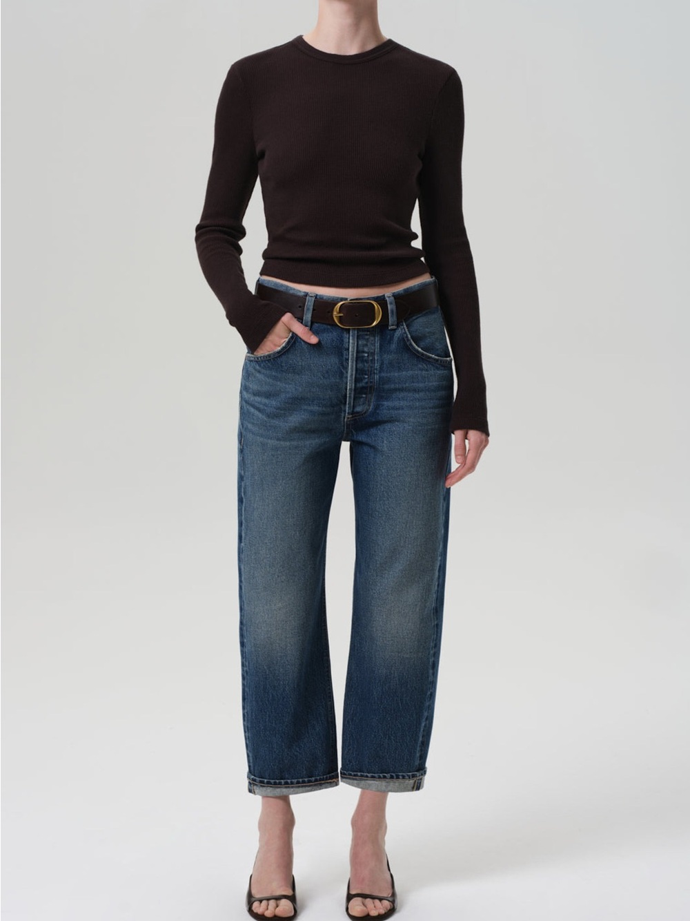 NWT Citizens of Humanity Dahlia Bow Leg Baby Roll Jeans "Brielle", Size 32